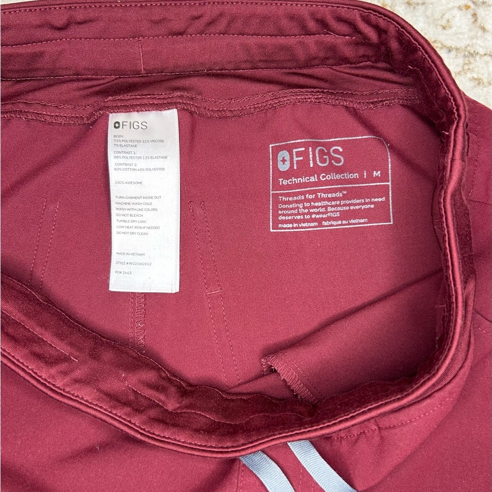 Figs burgundy high waist Zamora Jogger
Pants PO# 2443 - Picture 11 of 12
